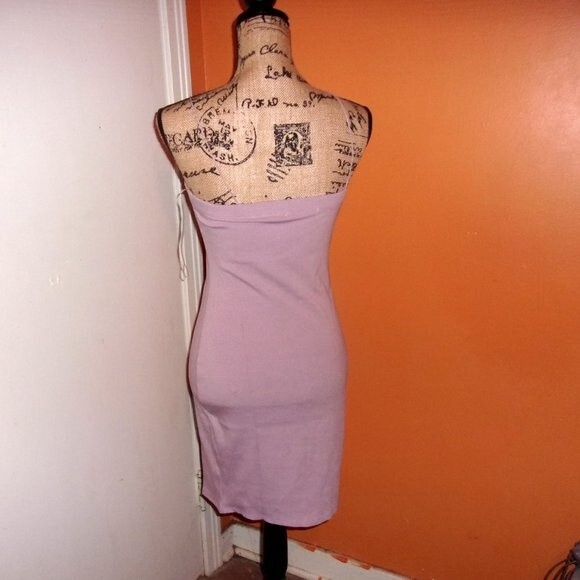 Active Usa Large Mauve Ribbed Cami Mini Dress - Picture 7 of 12